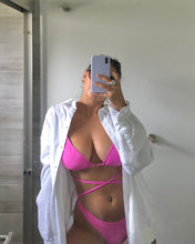 Carregar imagem no visualizador da galeria, RING BASIC TRIANGLE BIKINI TOP - PINK