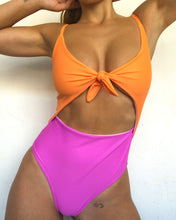 Load image into Gallery viewer, MILA ONE PIECE - ORANGE &amp; PINK
